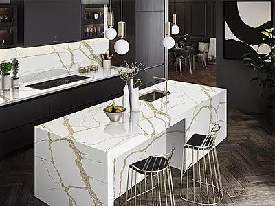 Medium Vein Gold Calcatta Quartz Medium Vein Gold Calcatta Quartz